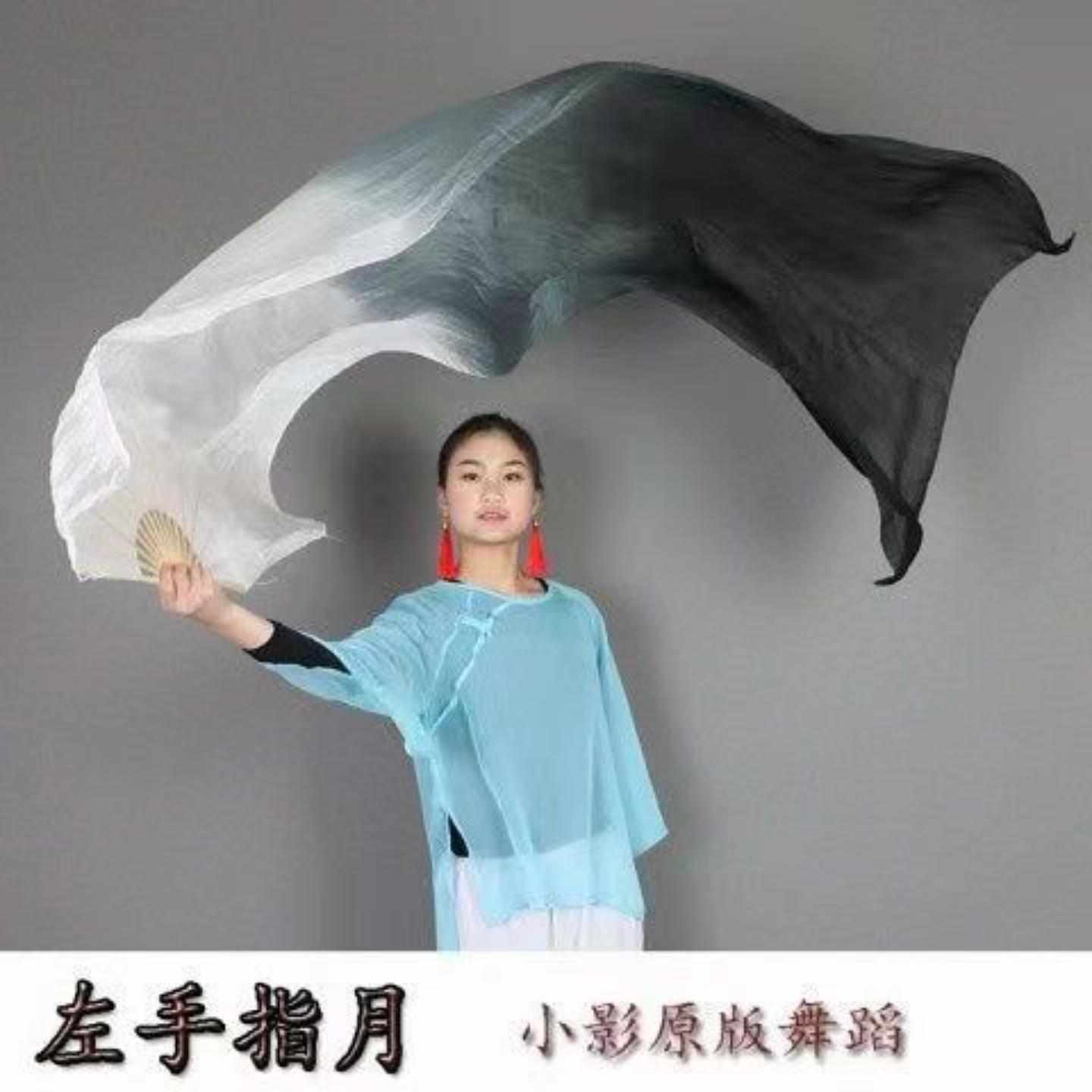 锦鲤沙舞蹈扇子万疆长扇跳舞左手