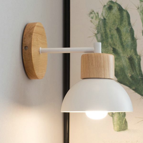 北欧墙壁灯led创意现代简约过道卧室房间客厅实木走廊儿童床工厂