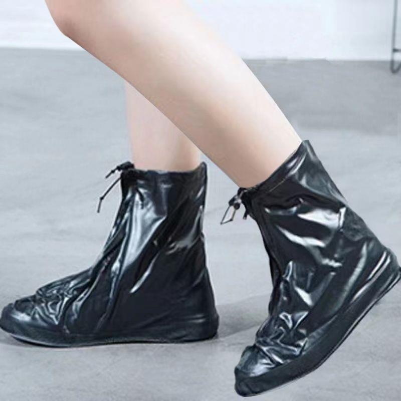 加厚时尚防雨防滑耐磨鞋套下雨雪泥地防污下地水鞋雨靴拉链防北秦