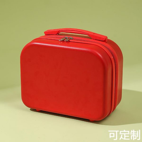小型化妆箱迷你手提箱14寸行李箱红色伴手礼密码旅行箱新年礼品盒