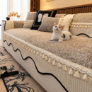 2025新款 通用沙发垫固定防滑异形高级直排皮沙发坐垫套罩盖布 四季