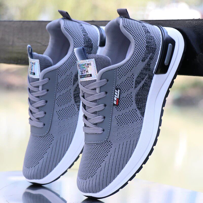 乔舟男鞋夏季透气防臭网面鞋男款休闲运动跑步鞋软底防滑耐磨男