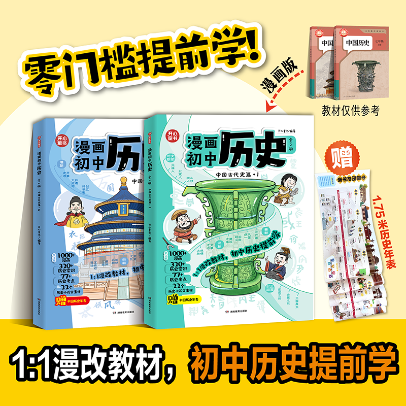 开心【漫画初中历史】1:1漫改教材 初中历史提前学