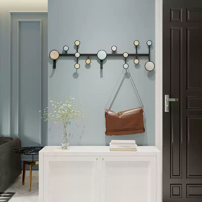 门后衣帽钩挂玄关北欧创意置物架简约个性挂衣钩金属贝壳挂钩壁挂