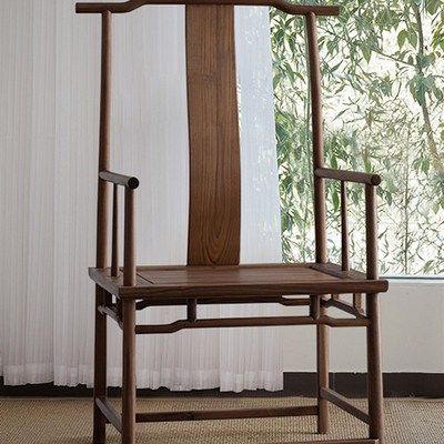 实木太师椅新中式茶椅子主人椅老榆木茶桌椅子主人椅泡茶主人茶椅