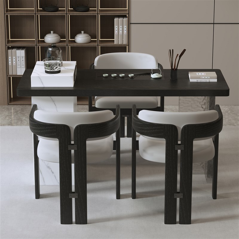 实木茶桌家用小茶台轻奢极简客厅小型高级感泡茶桌阳台茶桌椅组合