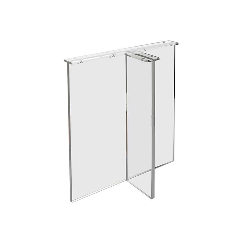 亚克力厚板桌腿 透明渐变T形餐桌脚支架支撑腿茶色悬浮腿加工定制