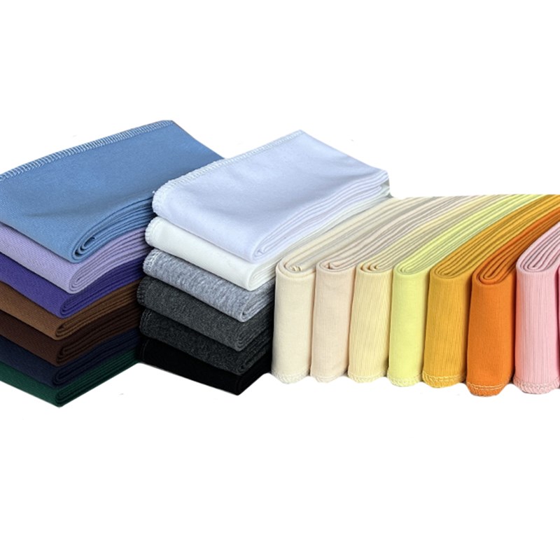 薄料弹力螺纹夏季t恤秋衣加长袖口下摆秋裤裤腰裤脚