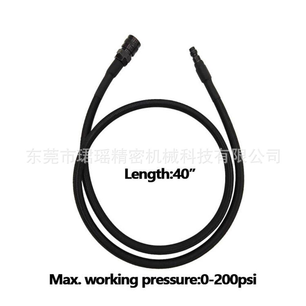 跨境供应40英寸低压尼龙编织充气软管气管CO2过气管带快插200psi