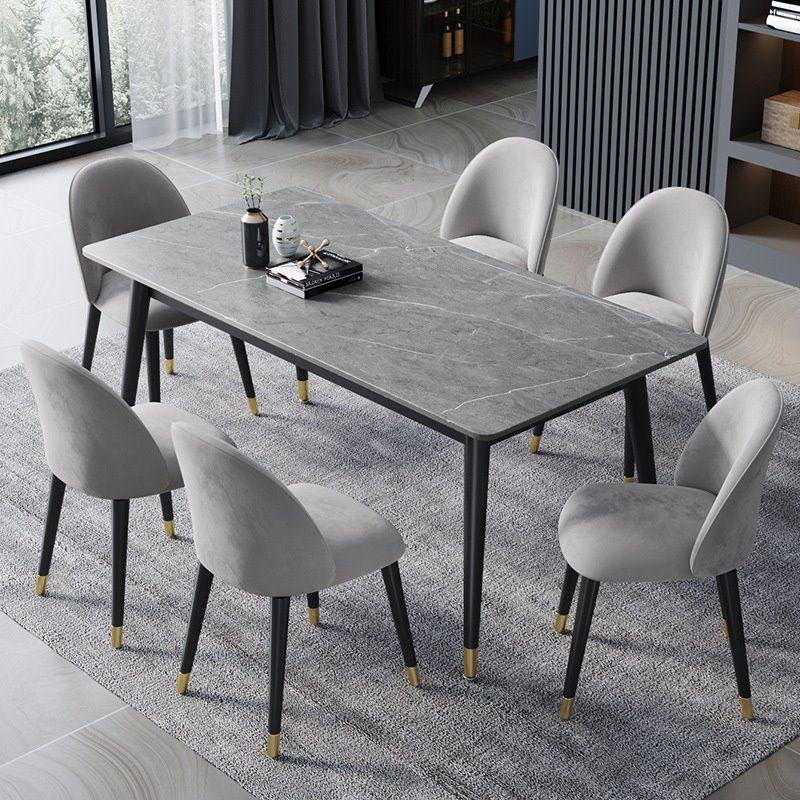 岩板餐桌椅组合北欧防水餐桌 桌家用吃饭桌子 轻奢后现代简约客厅