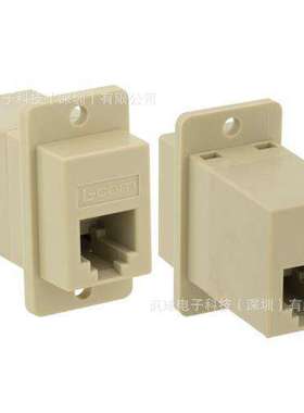 L-COM ECF5046C-IV RJ12水晶头母座耦合器 3类 交叉布线 连接现货