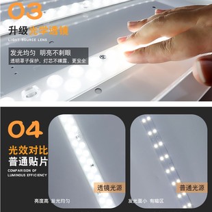 灯片灯带贴片透镜光源模组长条 吸顶灯改造灯板灯条灯泡改装