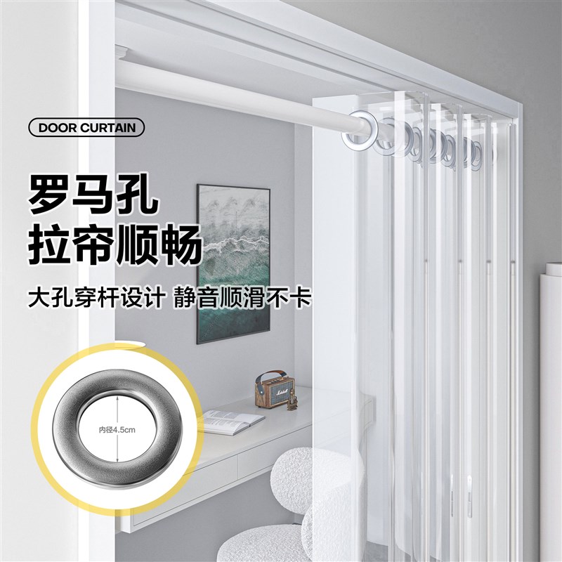 家用大尺寸双开全透明空调隔断帘防冷气防油烟门帘夏季防水挡风帘