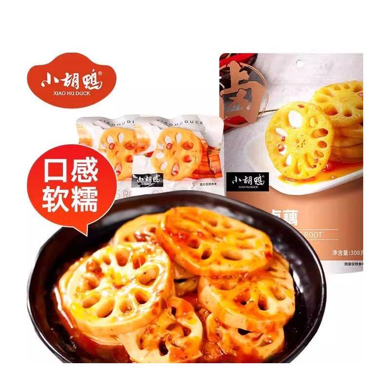 小胡鸭香辣卤味藕片308g脆藕酸辣开袋即食下饭菜零食每日素食追剧