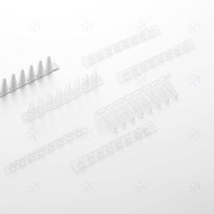 包10包 0.1mlPCR8联排管孔型平盖透明管125支 箱现货