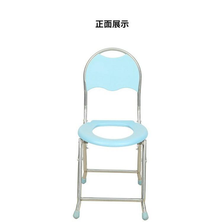 新款直销老人不锈钢折叠坐便器孕妇家用坐便椅防水加固沐浴凳坐厕