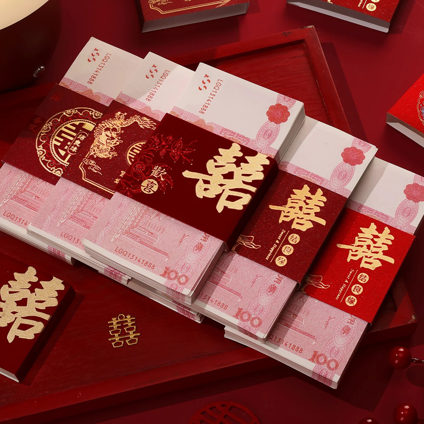 订婚结婚喜字万元红包封钱套