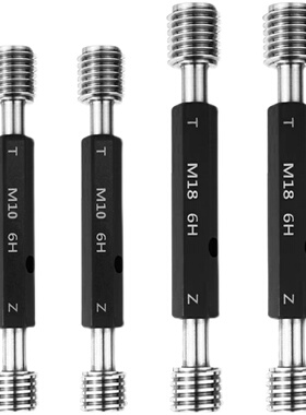 6H公制细牙螺纹塞规止通规内孔径螺纹塞规牙规测量检具M10-60*1.5