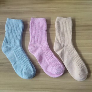 外贸尾货纯棉线男女中筒袜雪花复古潮款日系原宿风粗线袜