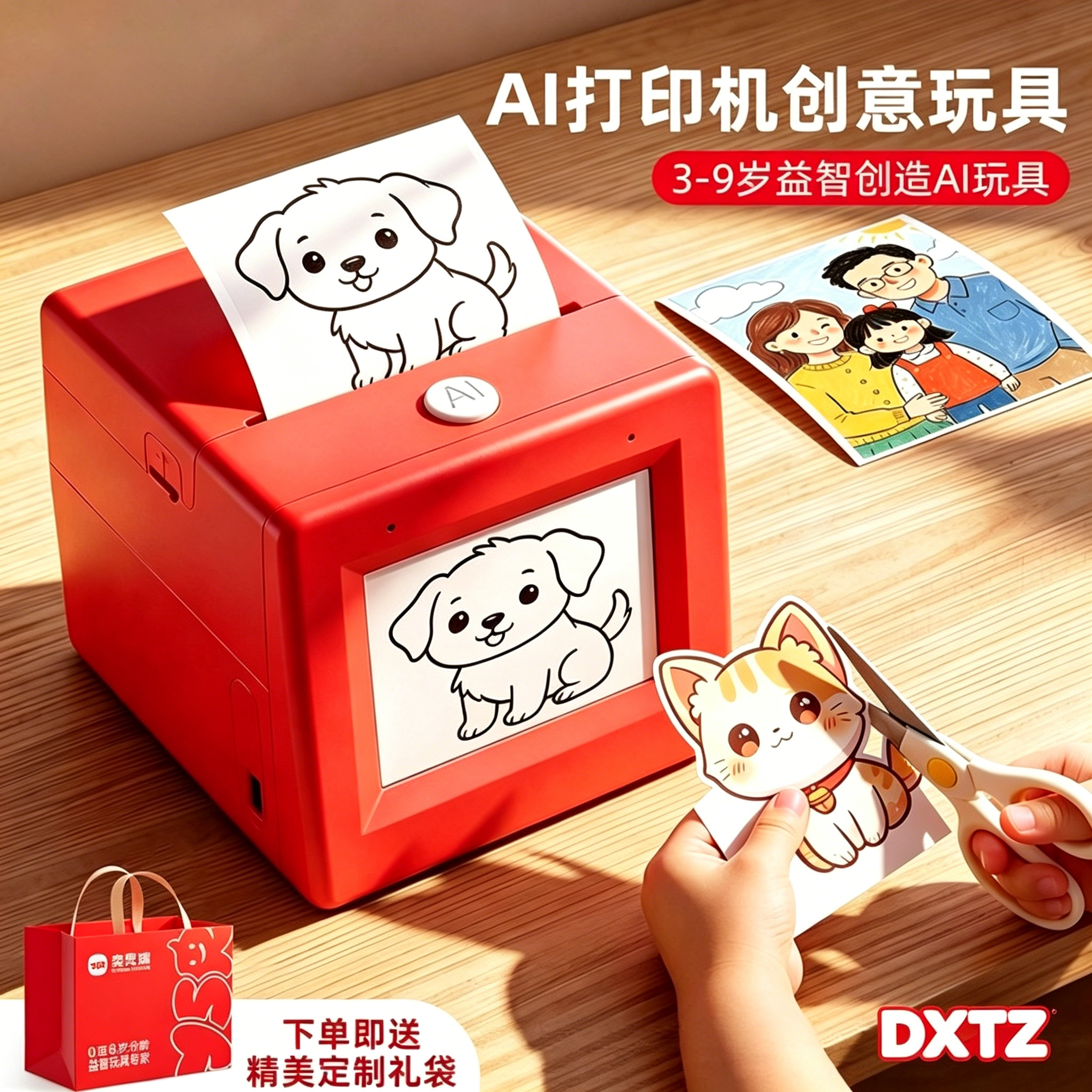 德国AI打印机生日礼物礼袋款儿童早教玩具学习益智创意绘画