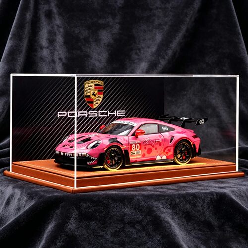 保时捷911GT3R粉恐龙合金车模