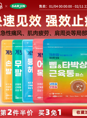 【部分临期】韩国SAMJIN缓解肌肉疼痛腱鞘炎扭伤镇痛止痛膏贴肘部