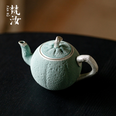 梵汝日本银露茶壶高端陶瓷手工鎏银功夫茶具银粒单壶泡茶器带过滤