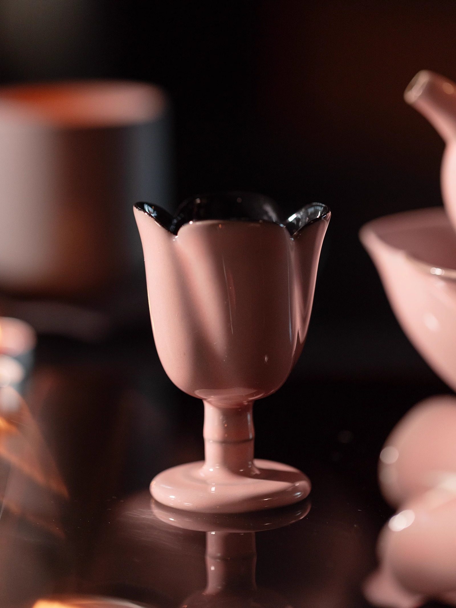 范瑞流霞粉黛粗陶点釉茶杯高足杯茶杯家用典雅女式单杯,餐饮具,茶杯,淘宝优惠券,粉丝福利购,淘宝优惠卷