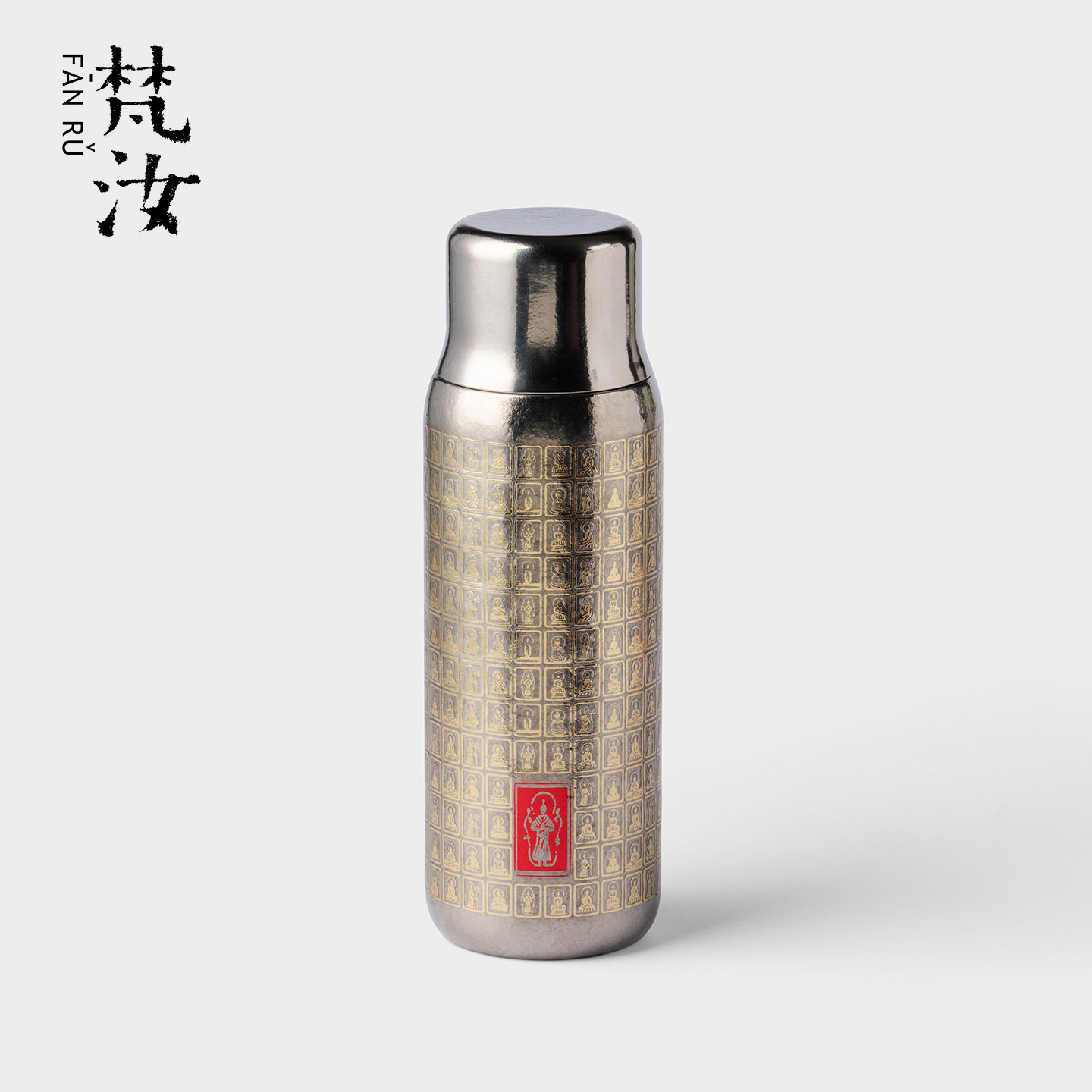 梵汝纯钛敦煌千佛保温杯高档茶水分离杯焖泡茶杯轻盈便携健康抑菌