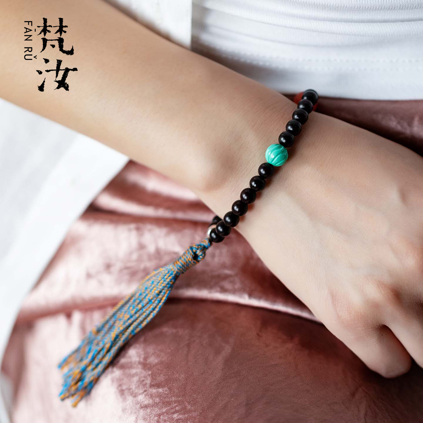 梵汝印度叶紫檀手串手作单手佛珠