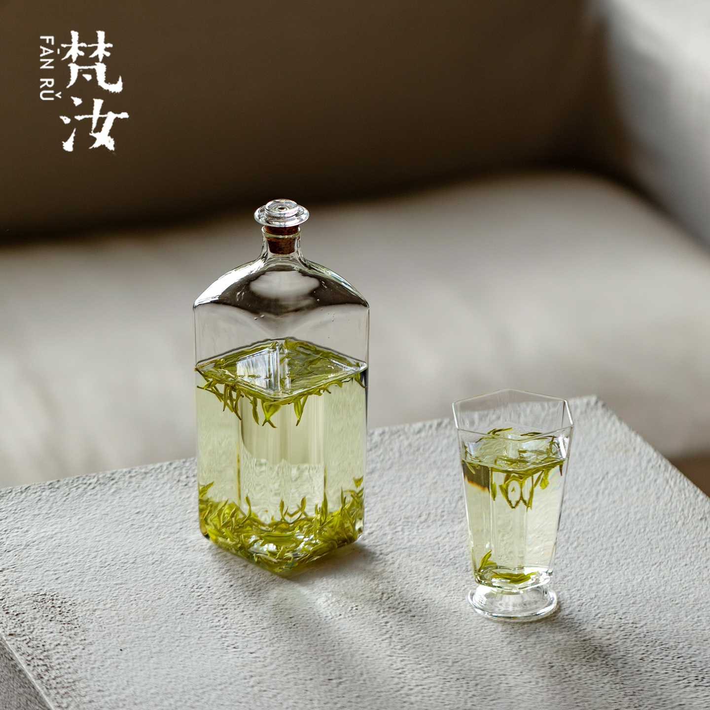 梵汝四方玻璃冷泡瓶冷萃茶密封瓶高颜值酒壶大容量酒瓶随手果酒瓶