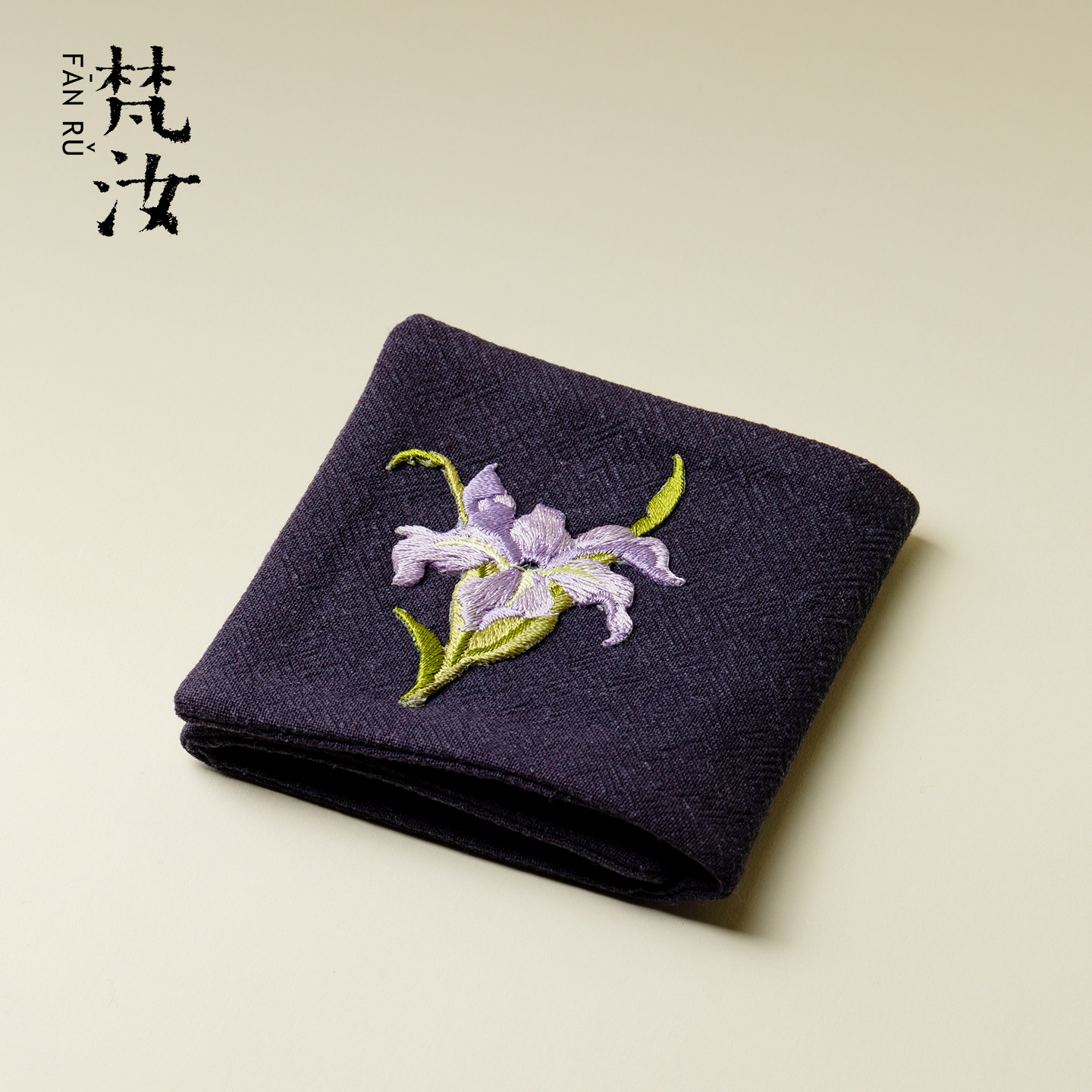 梵汝鸢尾花刺绣茶巾纯棉吸水长方巾国风禅意茶道配件茶桌抹布垫子,餐饮具,茶巾,淘宝优惠券,粉丝福利购,淘宝优惠卷