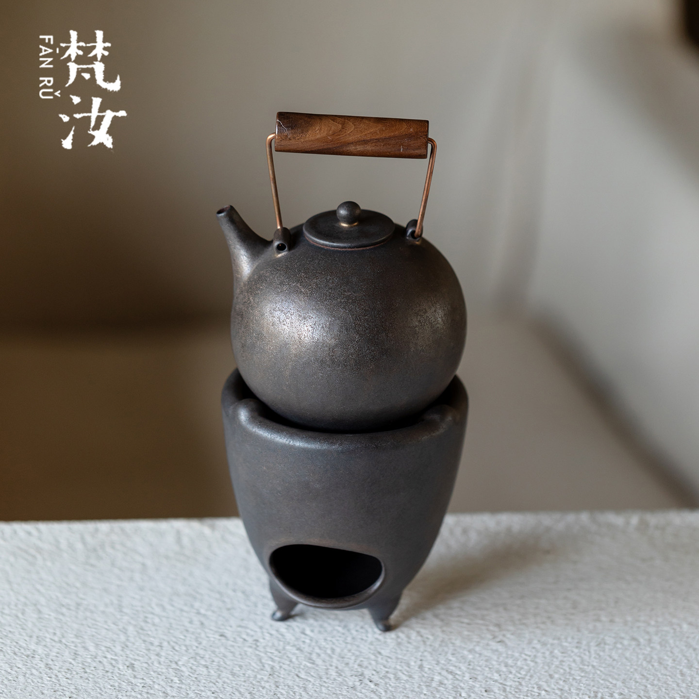 梵汝 手工窑变墨金温茶炉复古风陶瓷暖茶器高颜值提香器烘茶小炉,餐饮具,煮茶炉,淘宝优惠券,粉丝福利购,淘宝优惠卷