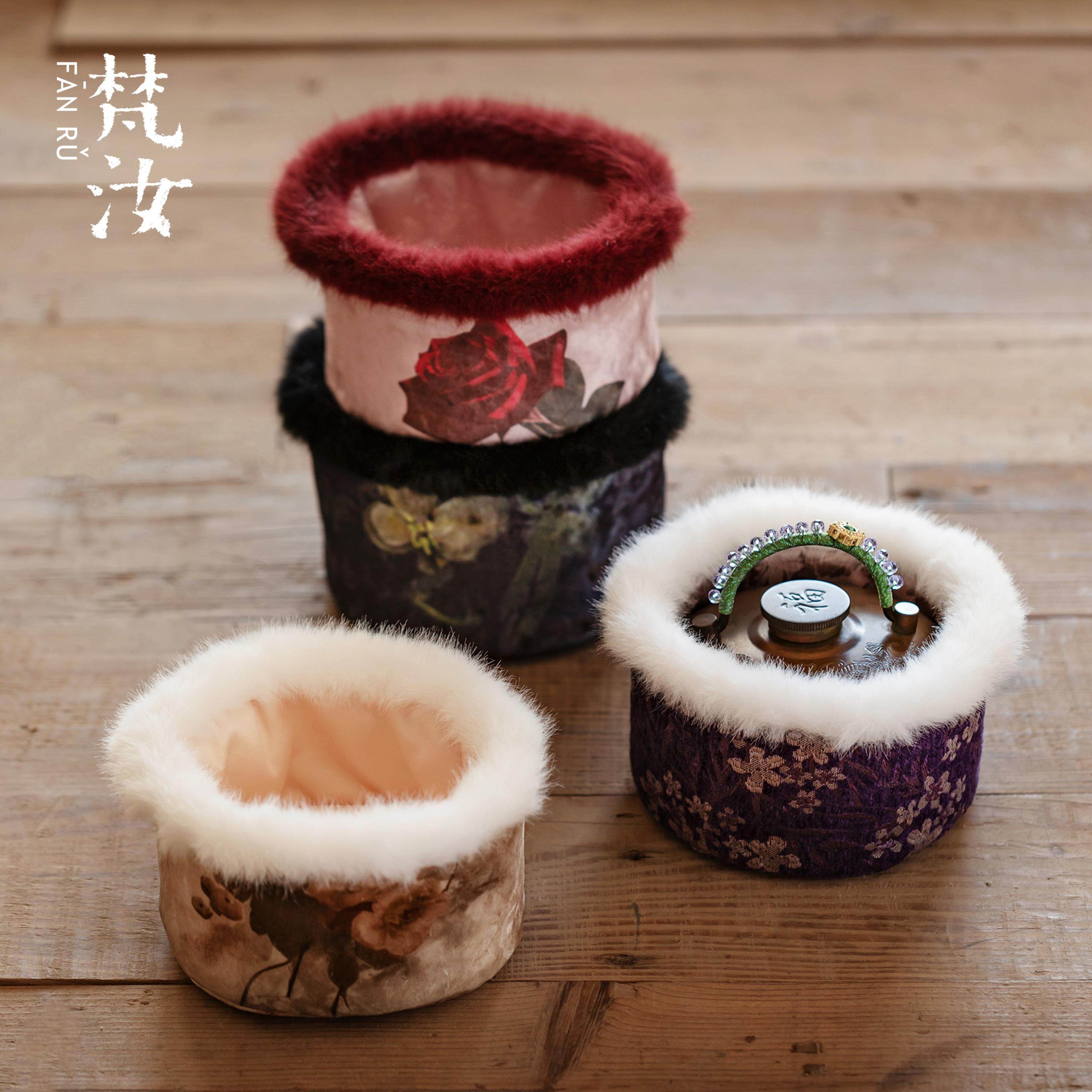 梵汝 冬季汤婆子外套纯铜热水壶保护套暖手炉布套暖被窝暖手宝宝,餐饮具,茶道/零配,淘宝优惠券,粉丝福利购,淘宝优惠卷