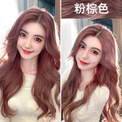 潮发型宝哥粉棕色染发剂自己在家染发膏2023流行色显白质感奶茶色