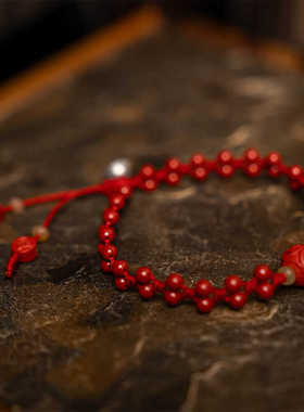 CELESTIAL TAO REALM/道轩堂好事连连朱砂手串 道系五行手链饰品