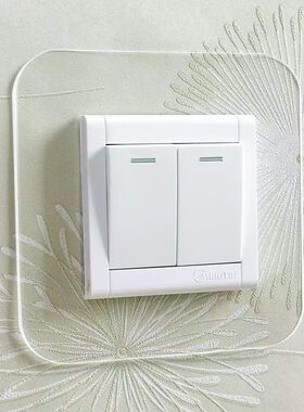 2025新款亚克力透明开关贴白色保护套家用开关边框套插座装饰墙贴