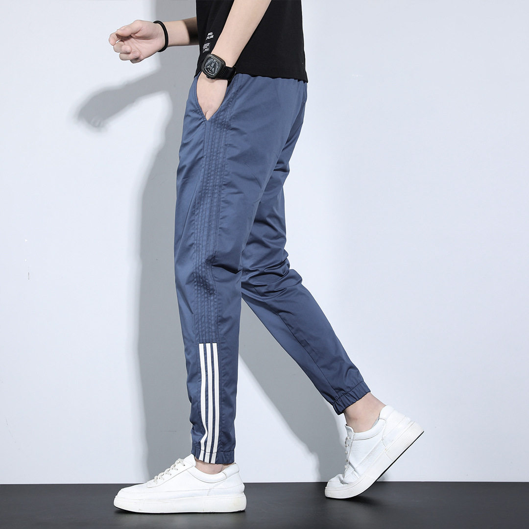 男士新款春秋款柔软舒适抽绳运动束脚时尚百搭经典潮流休闲裤