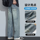 新款 青年长裤 休闲裤 修身 夏季 男士 男韩版 直筒裤 显腿长复古水洗潮牌
