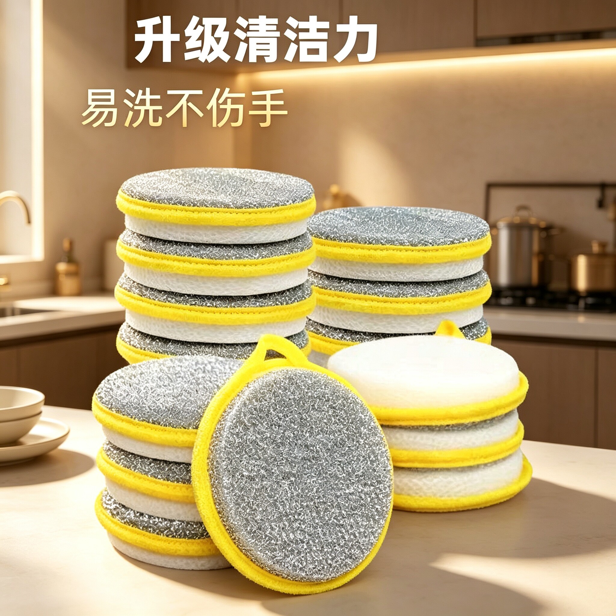 厨房海绵洗碗布不伤锅具