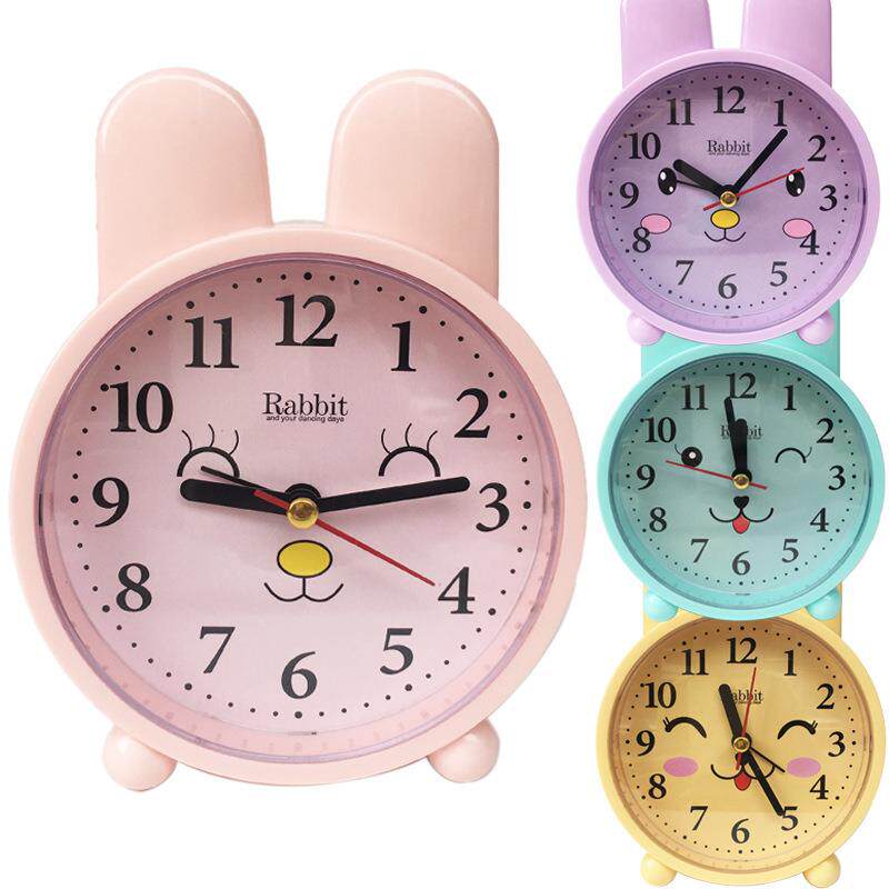 厂家创意卡通静音闹钟 儿童学生促销礼品高品质塑料时钟