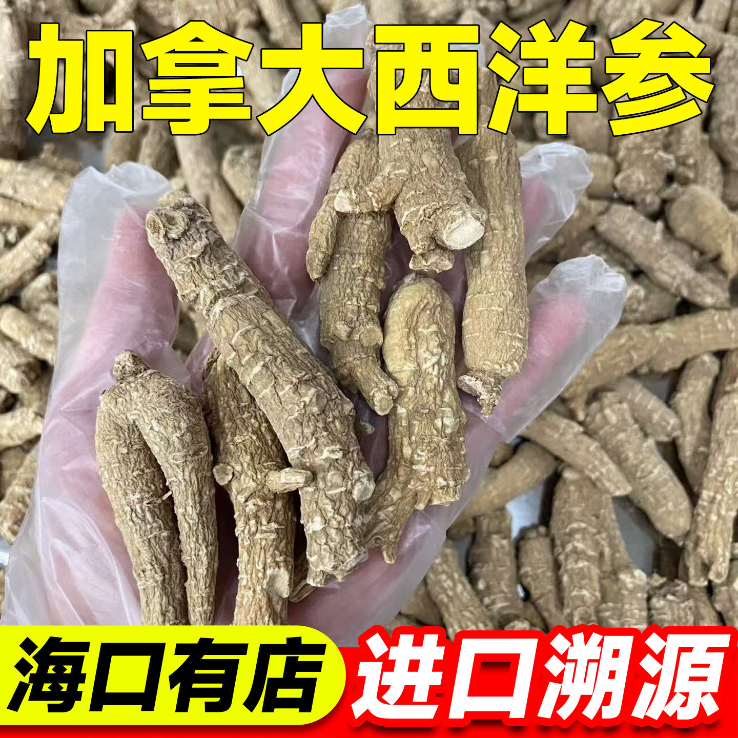 加拿大西洋参软枝特选原丛 进口整根可切片 特高端级礼盒装送礼品