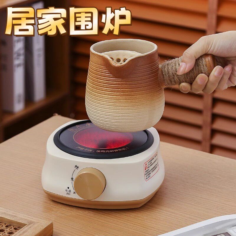 围炉煮茶壶罐罐煮茶器中式泡茶烤奶茶壶煮奶茶家用陶罐电陶炉全套
