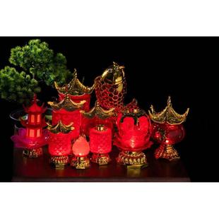 正月十五上坟灯送灯祭奠祖先用品电子灯供佛灯蜡烛灯莲花灯环保