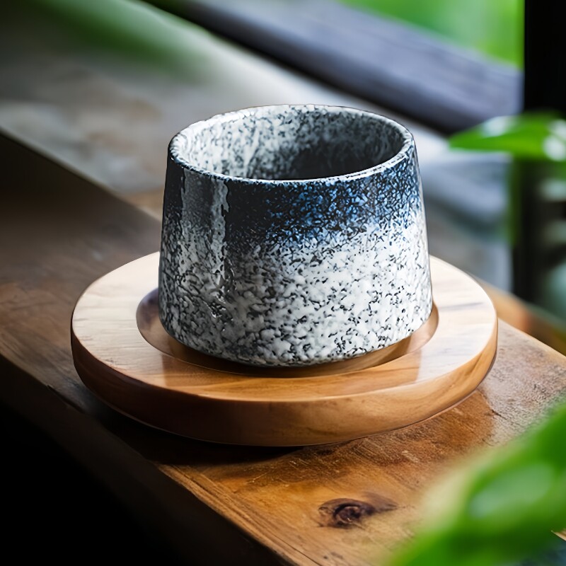家用陶瓷喝水杯日式待客茶杯图片