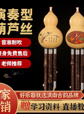 葫芦丝降b调演奏型小学生专用C调成人儿童七孔乐器DGF调滇南古韵