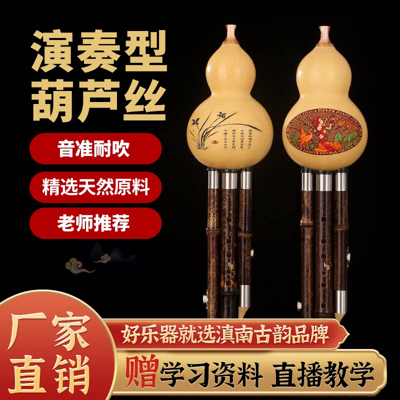 葫芦丝降b调演奏型小学生专用C调成人儿童七孔乐器DGF调滇南古韵