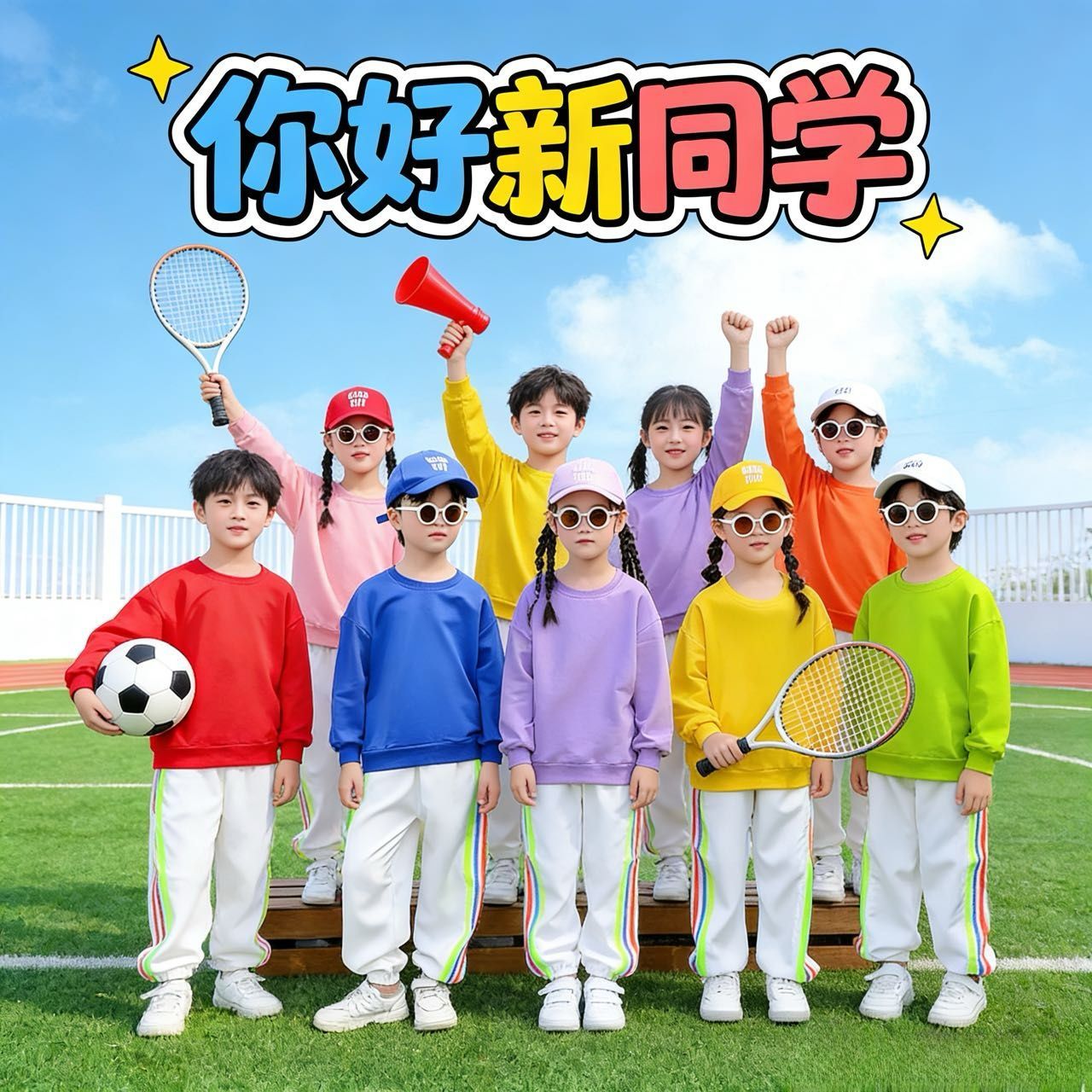 春秋儿童啦啦队运动会演出套装