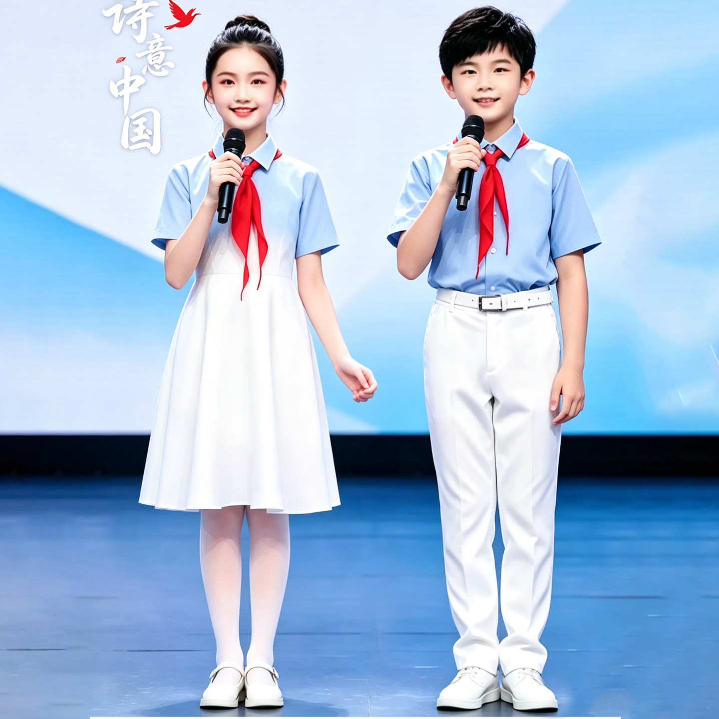中小学生爱国合唱团班服比赛礼服