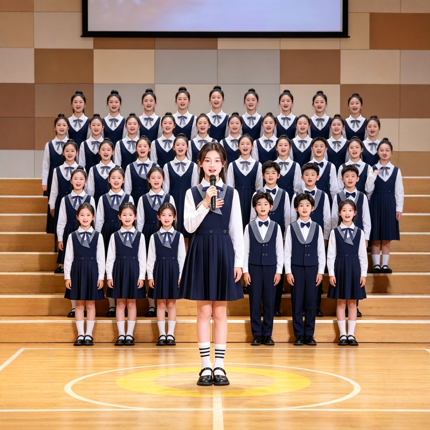 国庆儿童大合唱团朗诵比赛演出服